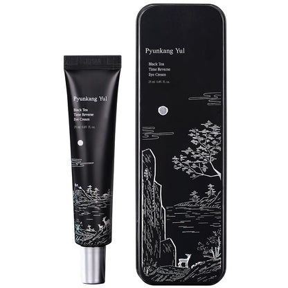 Pyunkang Yul PKY Black Tea Time Reverse Eye Cream – Hyaluronic Acids, Ceramide & Peptides (0.85 fl oz)