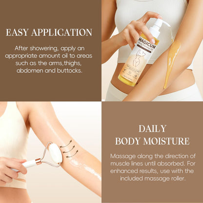 QAH Magic Body Firming Oil with Massage Roller – After Shower Hydration