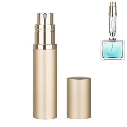 Qavhun Refillable 5ml Gold Travel Perfume Bottle – Leakproof Luxury Atomizer