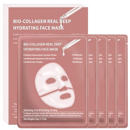Qawnfy 8Pcs Bio-Collagen Real Deep Mask – Overnight Hydration & Firming
