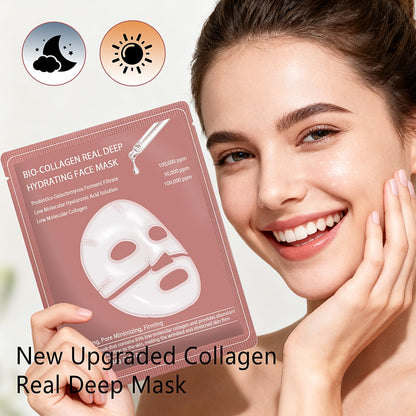 Qawnfy 8Pcs Bio-Collagen Real Deep Mask – Overnight Hydration & Firming