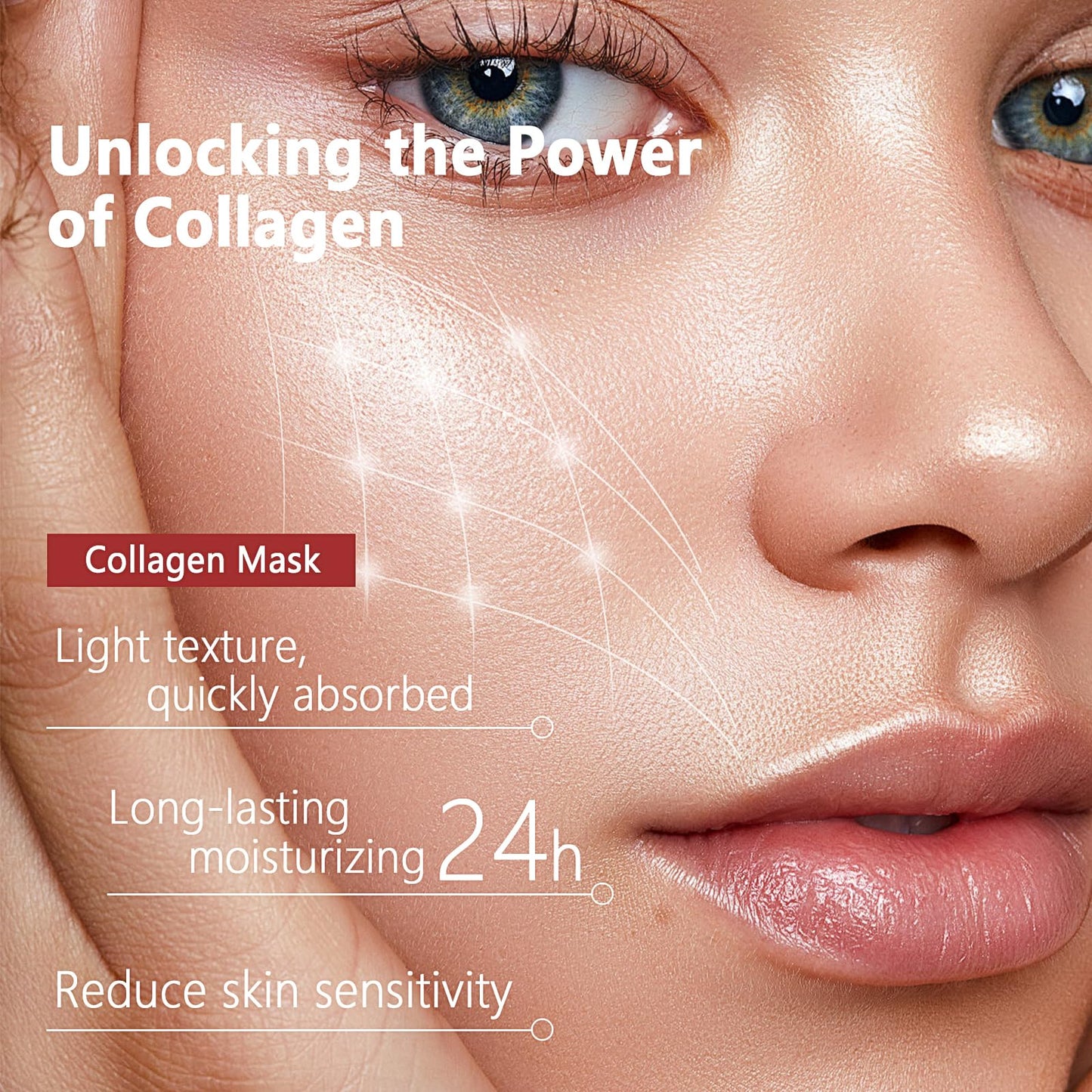 Qawnfy 8Pcs Bio-Collagen Real Deep Mask – Overnight Hydration & Firming