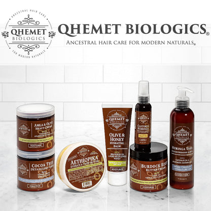 Qhemet Biologics MSM + Rosemary Scalp Nutrients Balm | Scalp Food for Healthy Hair | Vegan (4 oz)