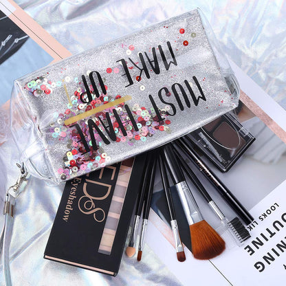 QiBest All-in-One Makeup Kit: 12-Nude Shadow Palette, Waterproof Eyeliner, Brow Powder & 5 Brushes