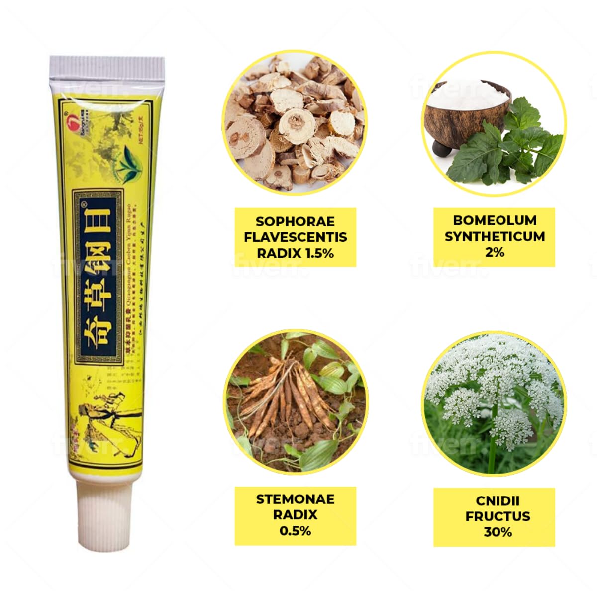 QICAOGANGMU Chinese Herbal Cream – Natural Skin Support, Pack of 3 | Official Seller
