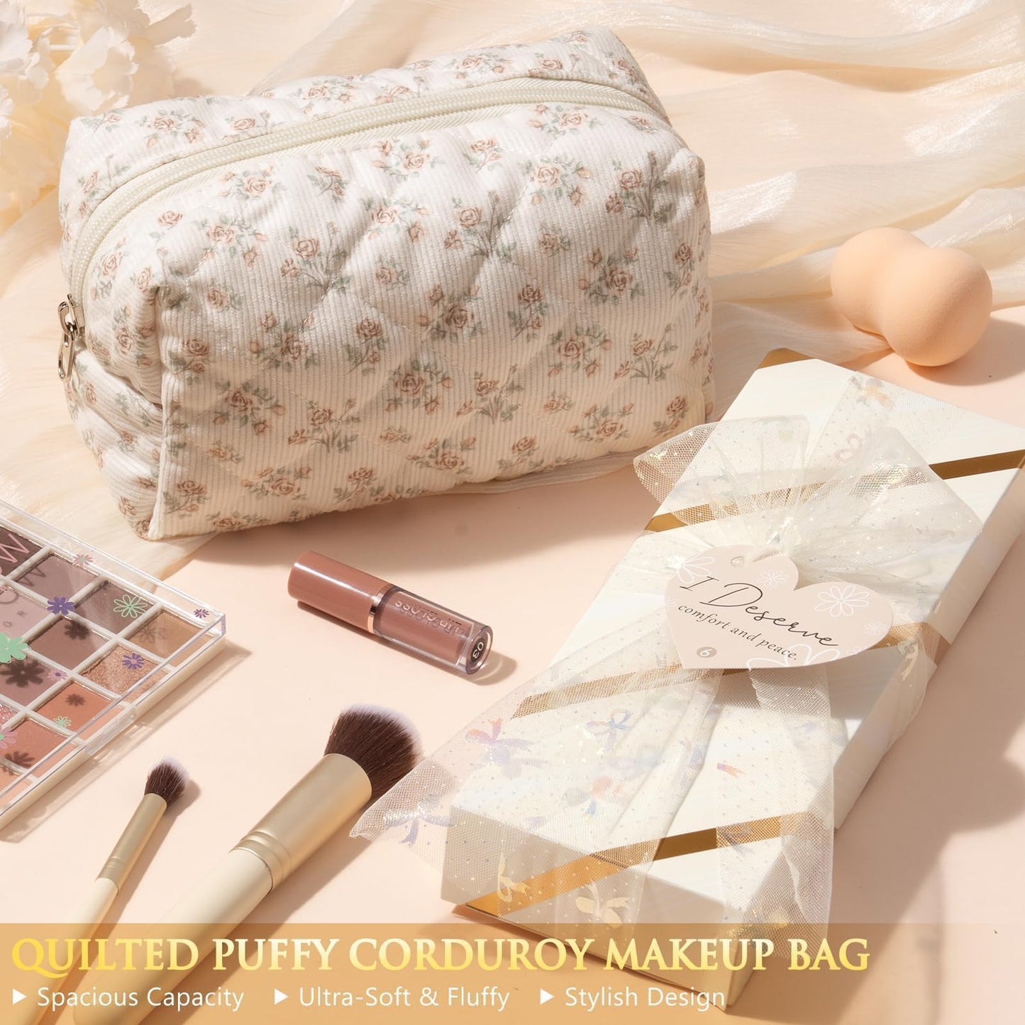 Qinline Teen Girl Gifts – Trendy Makeup Gift Set with 10 Affirmations & Empowering Challenges