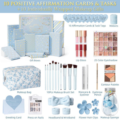 Qinline Teen Girl Gifts — 10 Positive Affirmation Cards & Empowering Challenges Gift Set