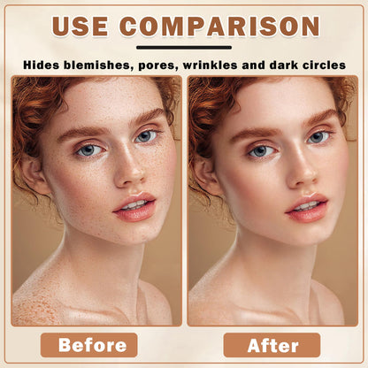 QIUFSSE Airbrush Foundation Spray — Full Coverage, Long-Lasting, Waterproof for Mature Skin (Natural / Warm Porcelain)