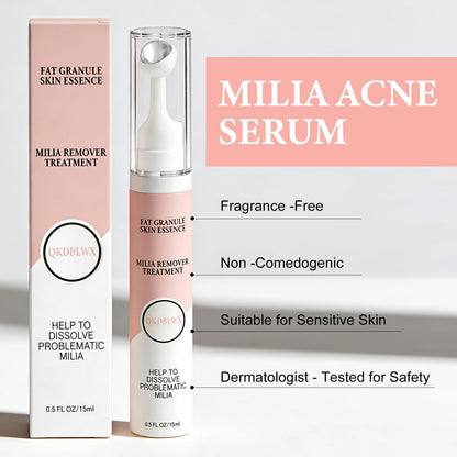 QKDBLWX Milia Remover Serum for Eye & Face — Lightweight, Non-Greasy, Suitable for All Skin Types