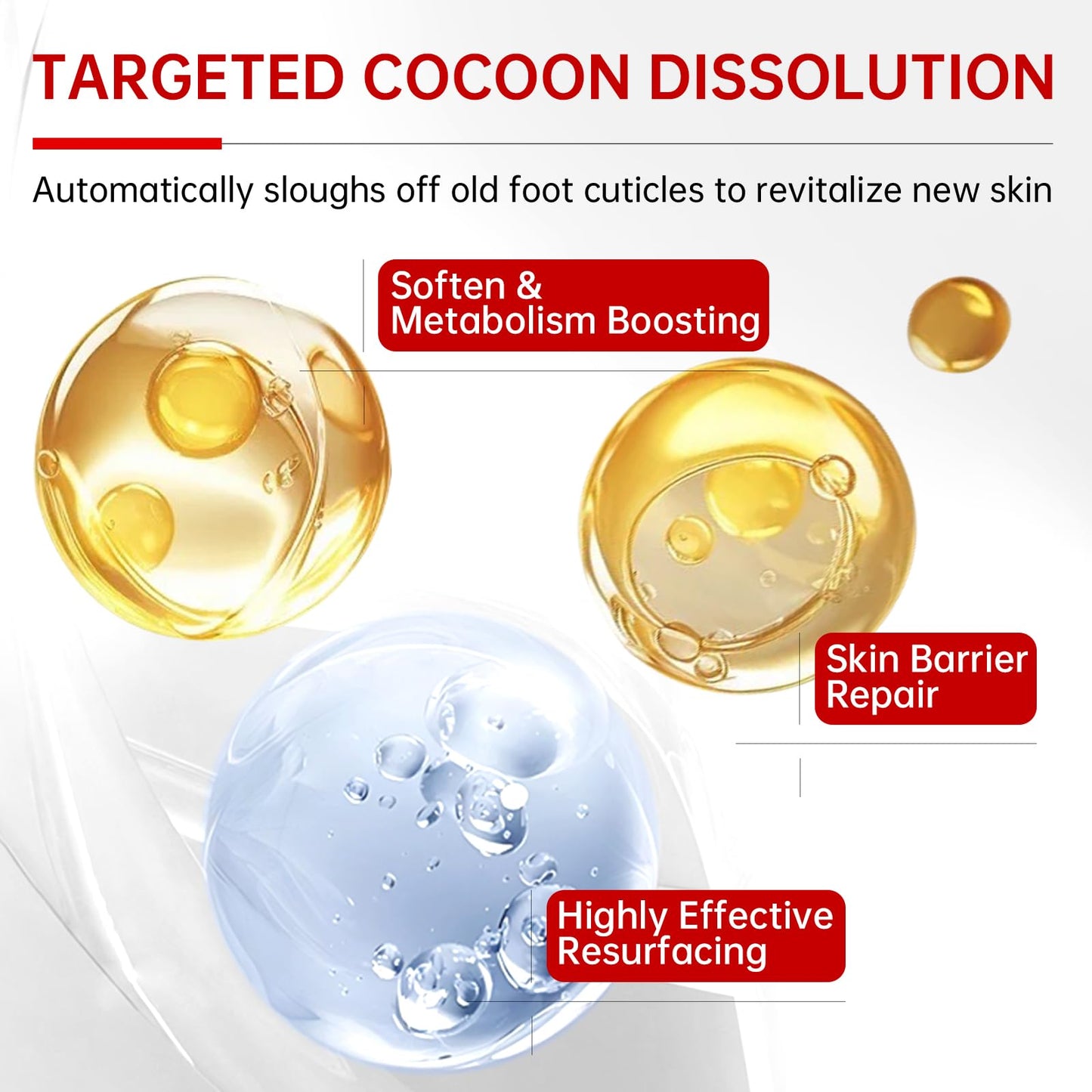 QQE 3 Pack Foot Peeling Mask – Hydrating Exfoliating Foot Care for Dry, Cracked Feet