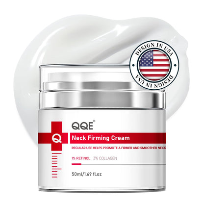 QQE Neck Firming Cream with Retinol, Collagen & Hyaluronic Acid | Instant Lift for Neck, Face & Chest