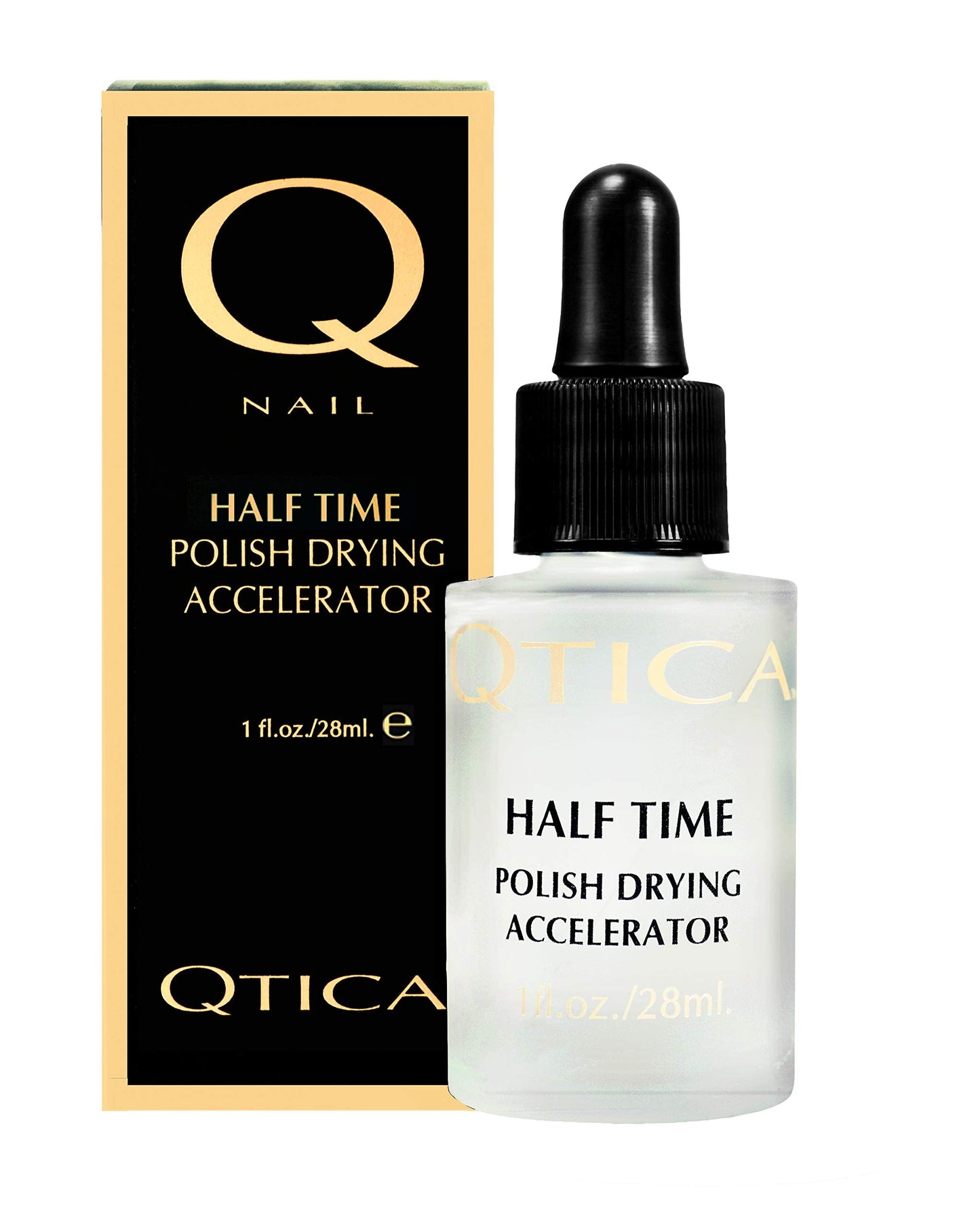 Qtica Half Time Polish Drying Accelerator – Fast-Dry Top Coat (1oz) | No Smudge, No Streak
