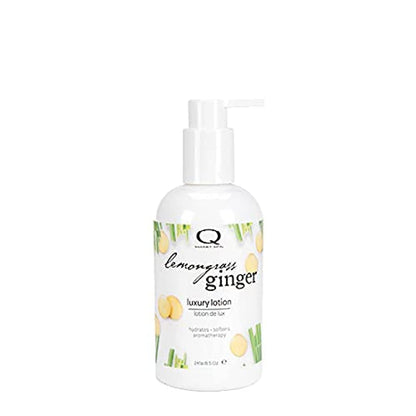 QTICA Luxury Lotion Smart Spa Lemongrass Ginger – Deep Hydration & Vitamin Nourishment (8.5oz)