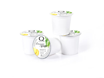 QTICA Perfect Pedicure Set — 4-Step System with Fresh Soak, Sugar Scrub, Moisture Mask & Luxury Lotion (Lemongrass Ginger)
