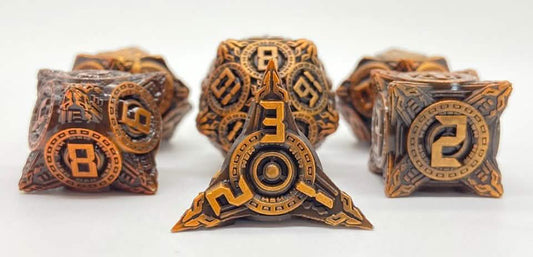 Quantum Relic | Solid Metal Dice | 7 Piece Set