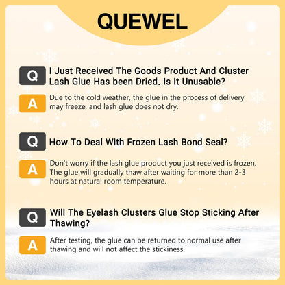 QUEWEL DIY Eyelash Extensions Kit – 144 Clusters, Bond & Seal, Remover