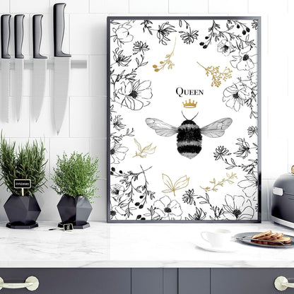 Bumble bee art | framed wall art print
