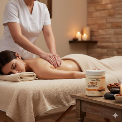 Queen Helene Almond Professional Massage Cream – Rich Conditioning for Smooth, Hydrated Skin (15 oz)