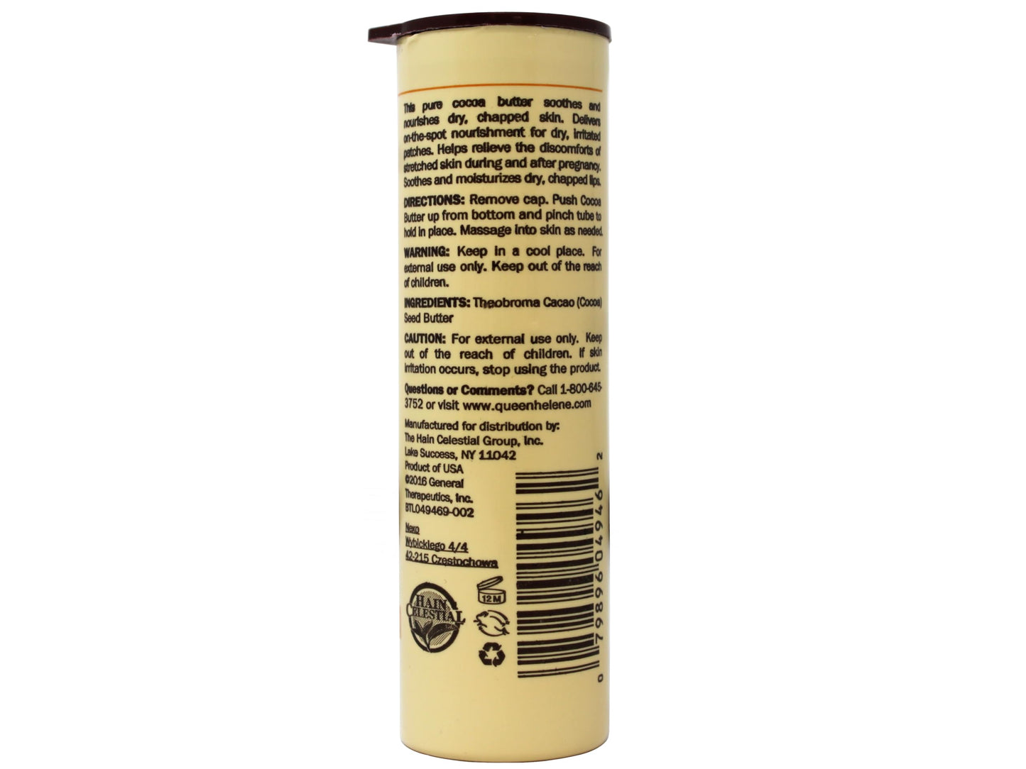 Queen Helene Cocoa Butter Moisturizing Kit: Face + Body Creme 15 oz + 100% Cocoa Butter Lip Balm 1 oz