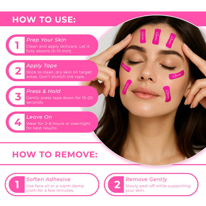 Queen Face Lift & Wrinkle Smoothing Tape | Skin Lifting Strips for Smoother Contours
