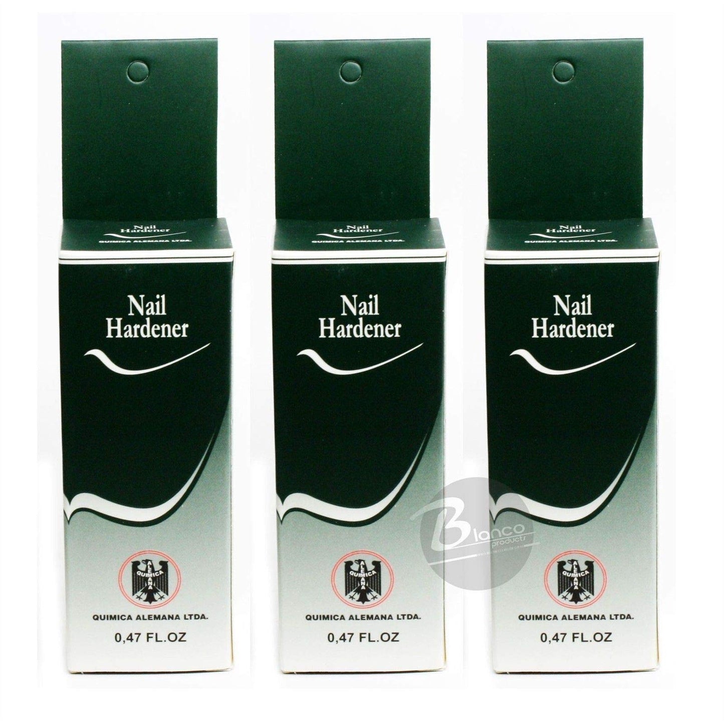 Química Alemana Nail Hardener Strengthener Polish – 3 Bottles (0.47 oz each)