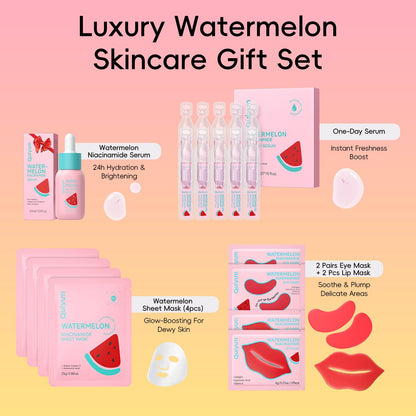 QUIYUM Valentine's Day Watermelon Niacinamide Skin Care Set – Red Heart Gift Box