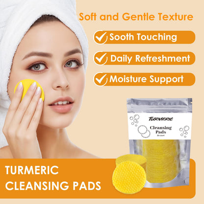 QVKZL Turmeric Wash and Care Kit – Face Wash with Brush, Exfoliating Pads, Turmeric Oil & Soap Bars