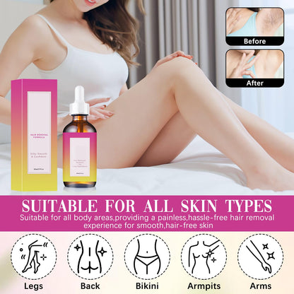 Qynar Rotundus Oil 60ml – Natural Cyperus Rotundus for Hair Reduction and Skin Nourishment (2-Pack)