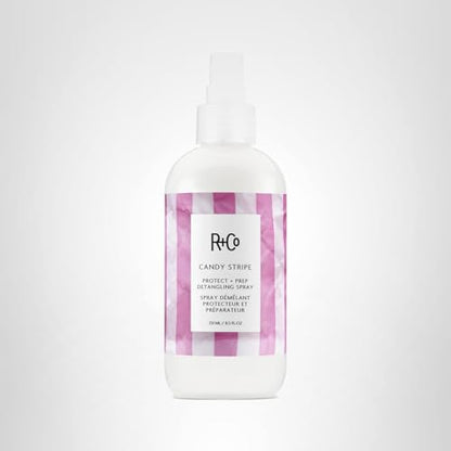 R+Co Candy Stripe Protect + Prep Detangling Spray – Lightweight Leave-In