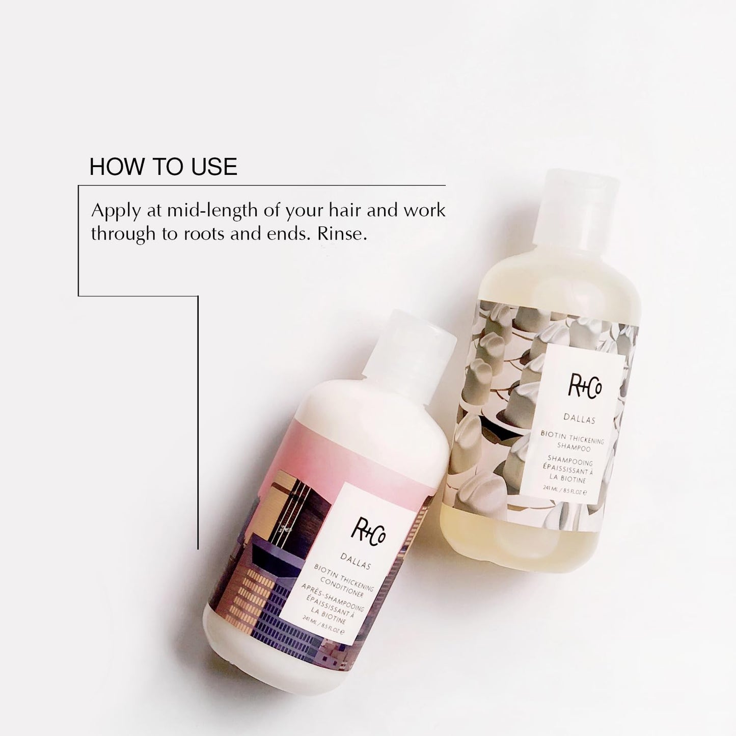 R+Co Dallas Biotin Thickening Shampoo & Conditioner Set | Volume & Strength | Sulfate-Free, Vegan + Cruelty-Free | 8.5oz (Pack of 2)