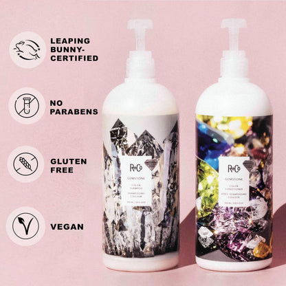 R+Co Gemstone Color Shampoo & Conditioner Set | Color Protection, Repair & Nourishment | Vegan + Cruelty-Free | 33.8oz (Pack of 2)