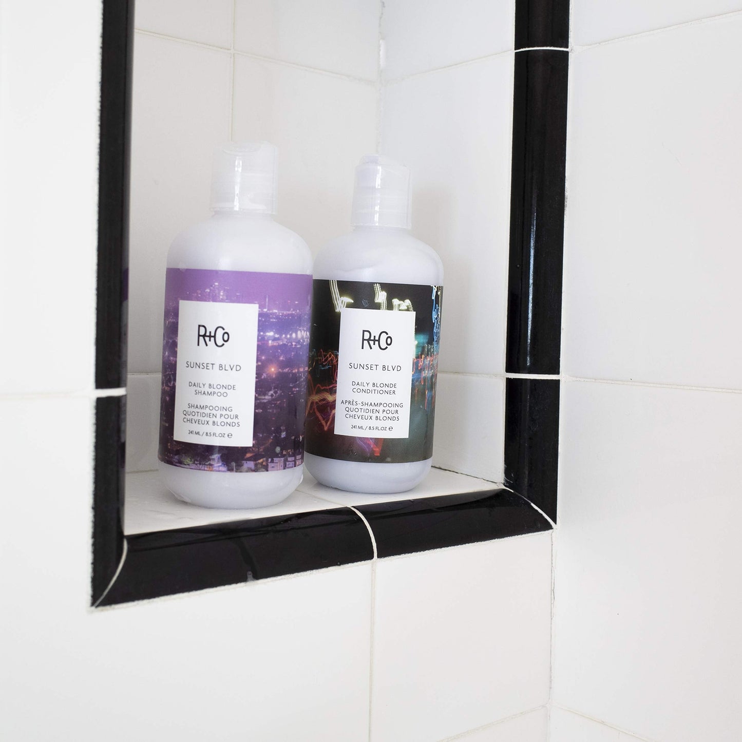 R+Co Sunset Blvd Daily Blonde Shampoo + Conditioner Duo — Brighten Blondes & Silvers (8.5 Fl Oz each) Set of 2