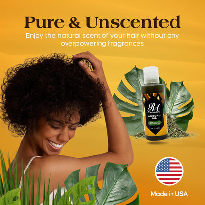 RA COSMETICS 100% Pure Ambunu Hair Strengthening Oil – Natural Growth Support, Reduced Breakage & Curl Definition