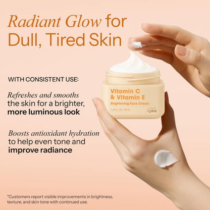 Radiant Aura Vitamin C & Vitamin E Face Moisturizer – Vegan Korean Skincare