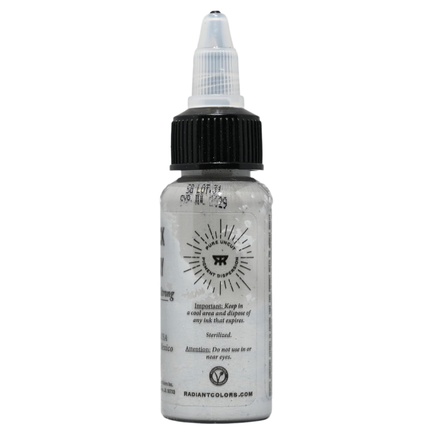 Radiant Colors Slick Gray Tattoo Ink 1oz – Cool Gray for Layering, Shading & Texture