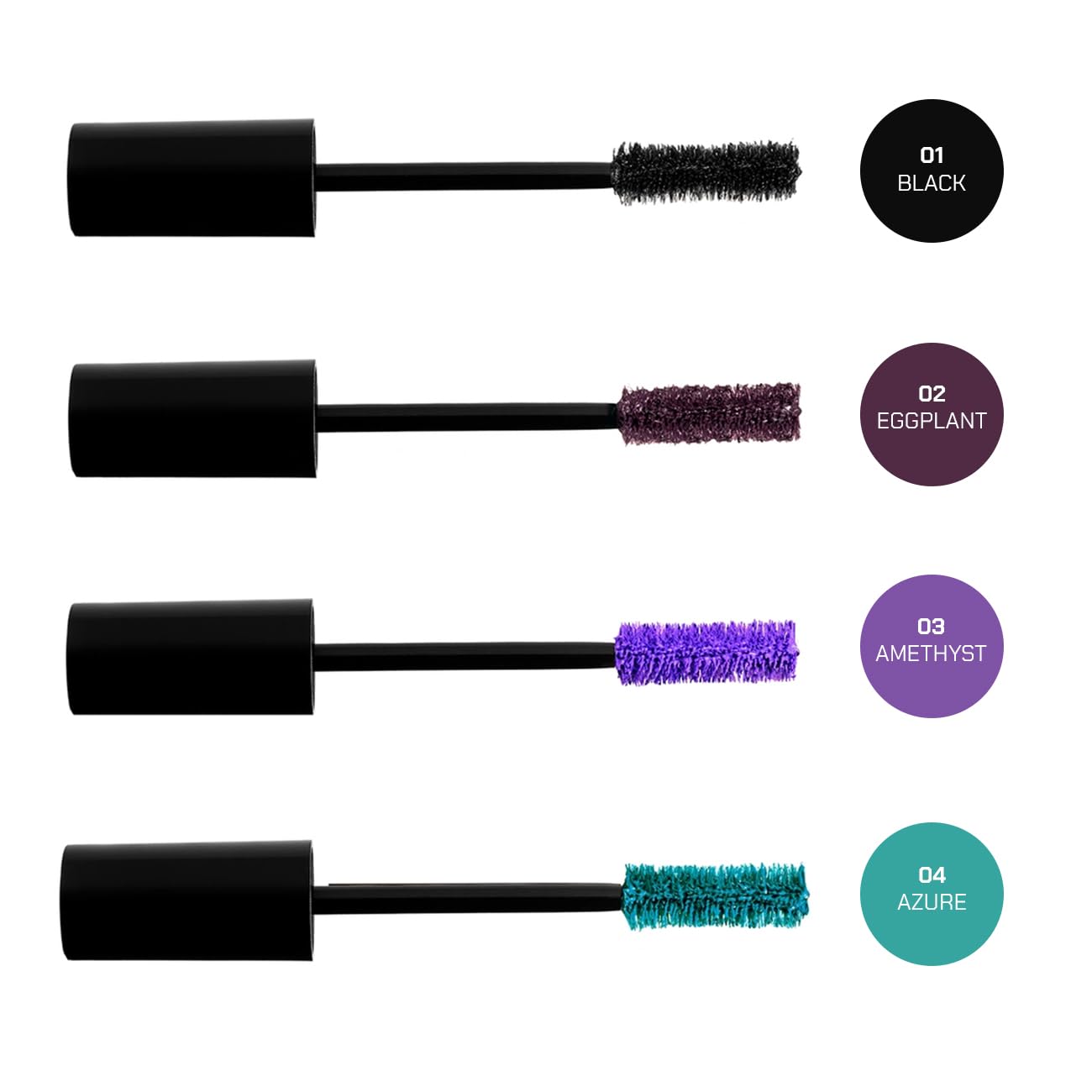 Radiant Professional Lengthening Mascara – Fiber Lash, Smudge-Proof Volume & Length | Cruelty-Free Formula with Argan Butter & Tsubaki Oil | 0.43 oz (03 AMETHYST)