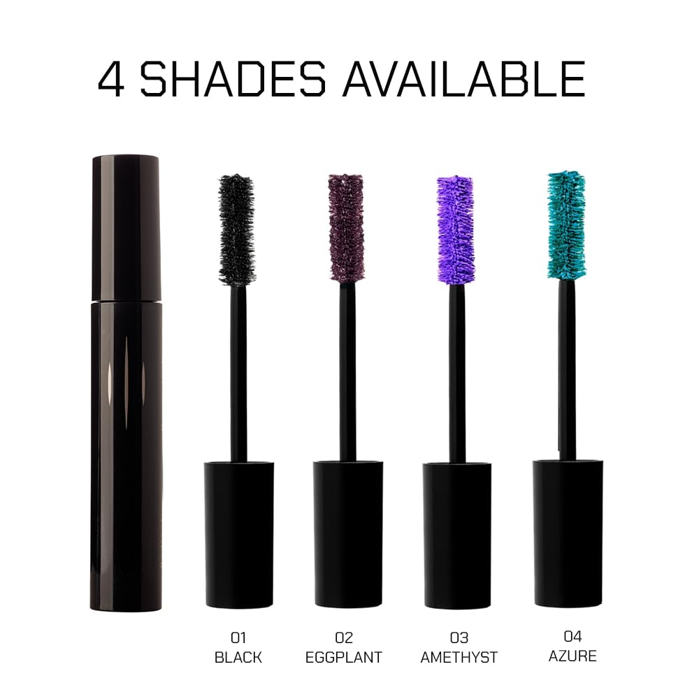 Radiant Professional Lengthening Mascara – Fiber Lash, Smudge-Proof, Cruelty-Free (0.43 oz, Black)
