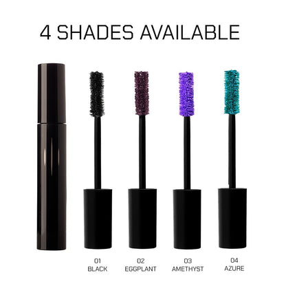 Radiant Professional Lengthening Mascara – Fiber Lash, Smudge-Proof, Cruelty-Free (Azure 04) by Hellenica, 0.43 oz