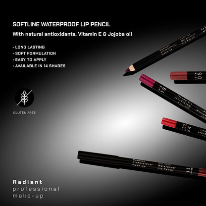Radiant Professional Waterproof Lip Liner Pencil Raspberry 05 – Long-Lasting, Vitamin E