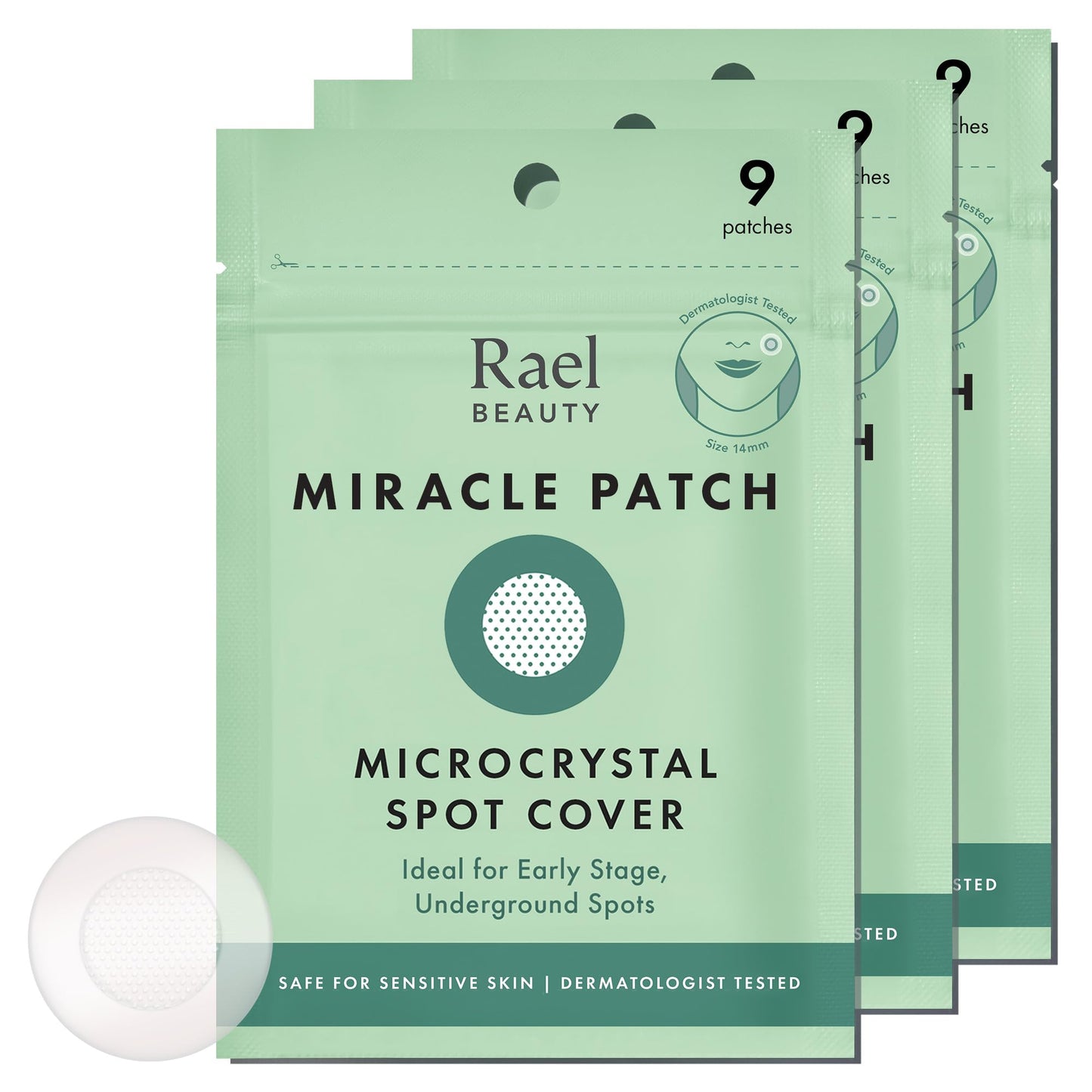 Rael Pimple Patches - Miracle Microcrystal Spot Cover with Tea Tree Oil (27 Count)