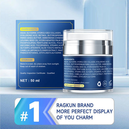Ragkun Retinol Cream for Face & Neck – Anti-Aging Moisturizer with 1% Retinol