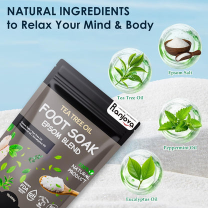 Ranjova Foot Spa: Electric Rotary Massage with Tea Tree Oil & Epsom Salt