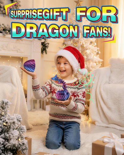 Rapean 8-inch 3D Printed Dragon Eggs (4 Pack) – Mystery Crystal Dragons Inside, Easter Basket Stuffers, Fantasy Decor