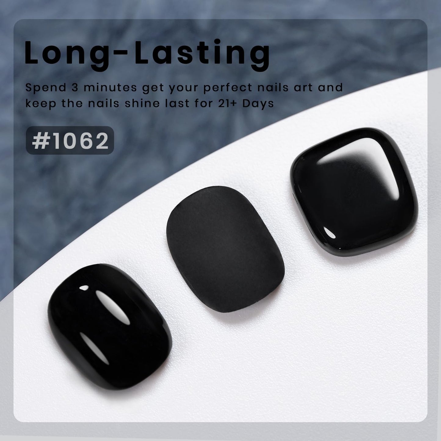 RARJSM Black Gel Nail Polish – No HEMA, 35ml, One-Step UV/LED Cure
