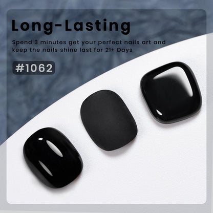 RARJSM Black Gel Nail Polish – No HEMA, 35ml, One-Step UV/LED Cure