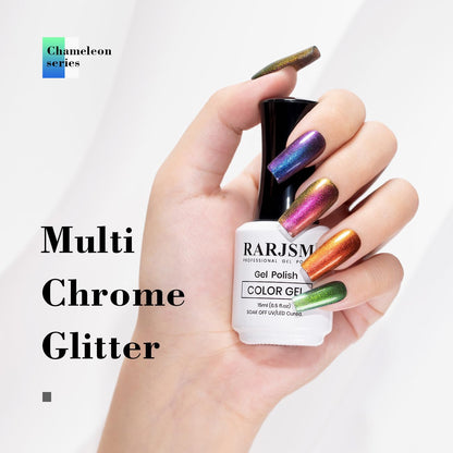 RARJSM Chameleon Gel Nail Polish Set – Multichrome Color Shifting Glitter Gel Polish (6x7.5ml)