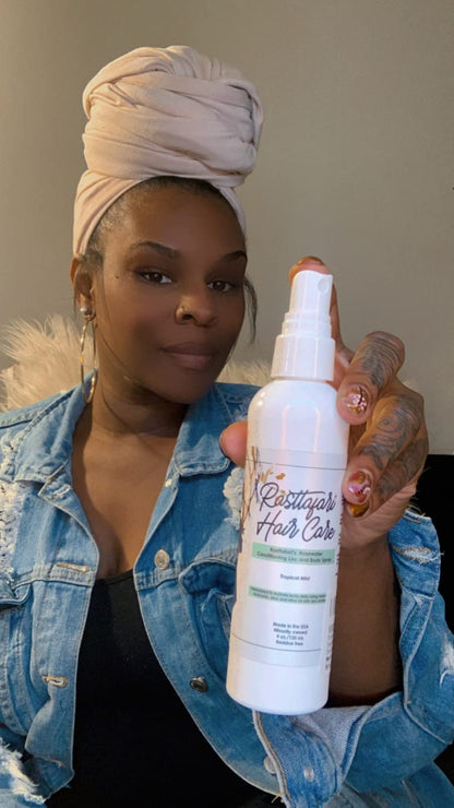 Rasttafari Hair Care Rastta Locs Rosewater & Mint Conditioning Spray – 4oz (Organic, Vegan)