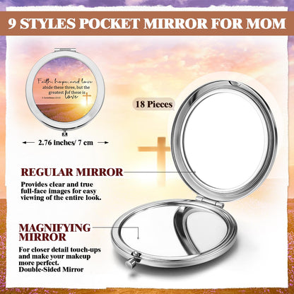 RattanView 18-Piece Bible Verse Compact Mirrors for Women