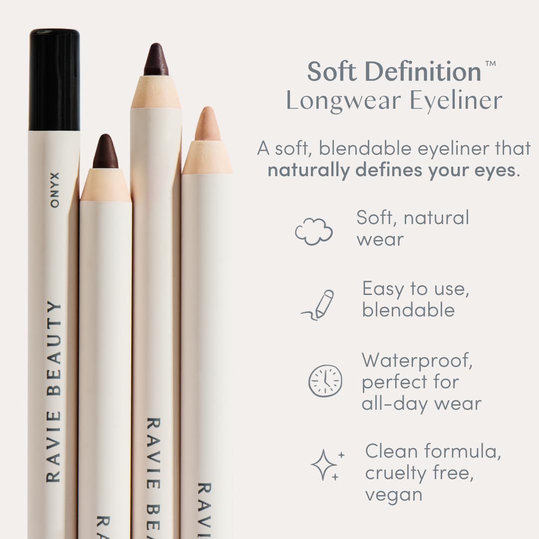 Ravie Beauty Soft Definition Longwear Eyeliner Pencil DUNE – Waterproof, Vegan & Cruelty-Free