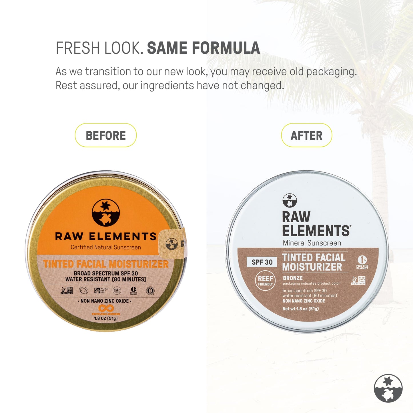 Raw Elements Ultra-Moisturizing Tinted Face Cream SPF 30 Bronze – Non-Toxic Mineral Sunscreen, 1.8 oz